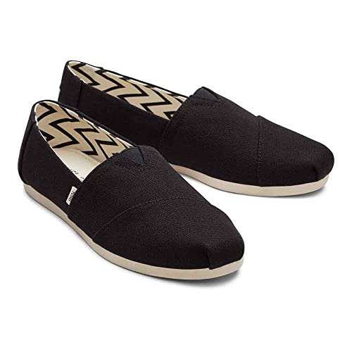 TOMS Women's Alpargata Recycled Cotton Canvas Loafer Flat - Stylable and Sustainable Fashion for Everyday Wear
| TOMS W