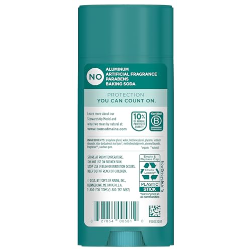 Tom’s of Maine North Woods Aluminum Free Natural Deodorant For Women & Men | Goes on Clear | Odor & Wetness Protection |